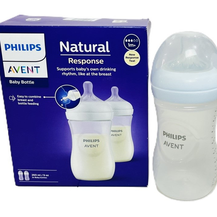 شیشه شیر نچرال اونت 260 میل دو عددیPhilips Avent