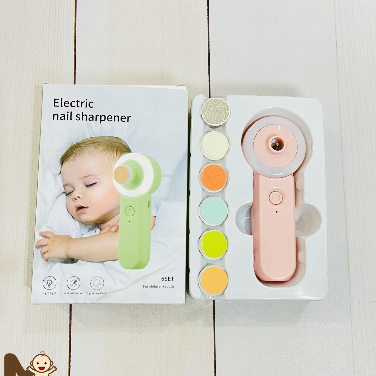 سوهان برقی چراغ دار ناخن کودکElectric Nail Sharpener خارجی