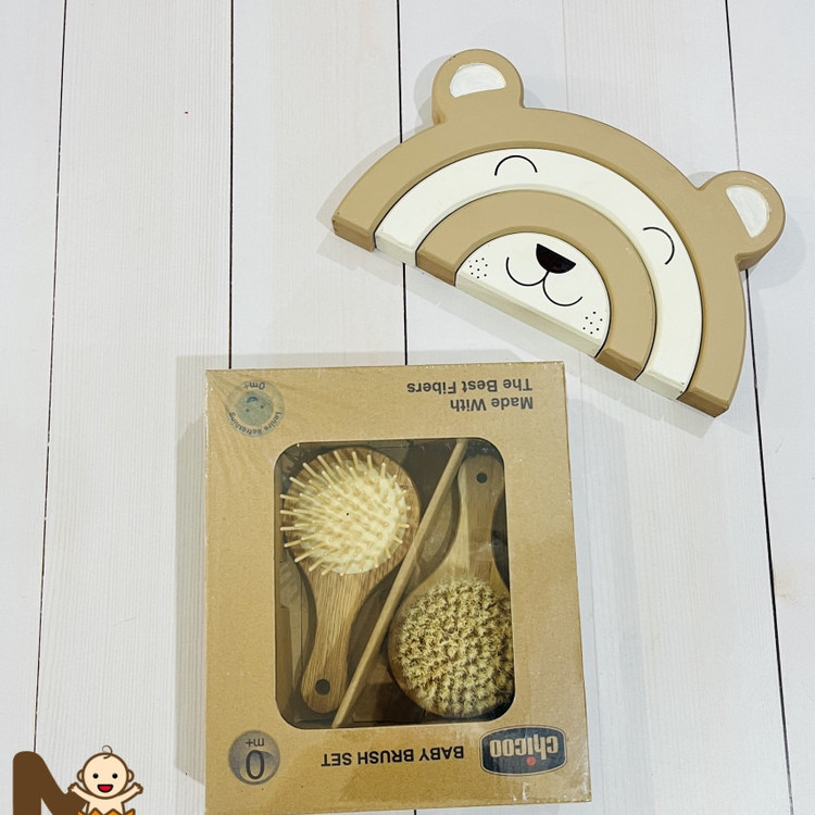 شانه برس چوبی 2 عددی چیکو