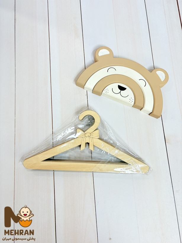 چوب لباسی چوبی فانتزی 10 عددی